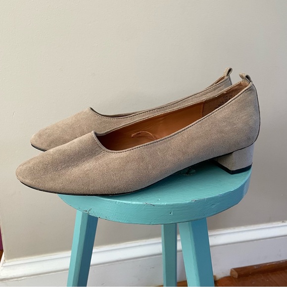 H&M Gray Faux Suede Block Heel Shoes Women’s Size 39 8 US - Picture 6 of 6